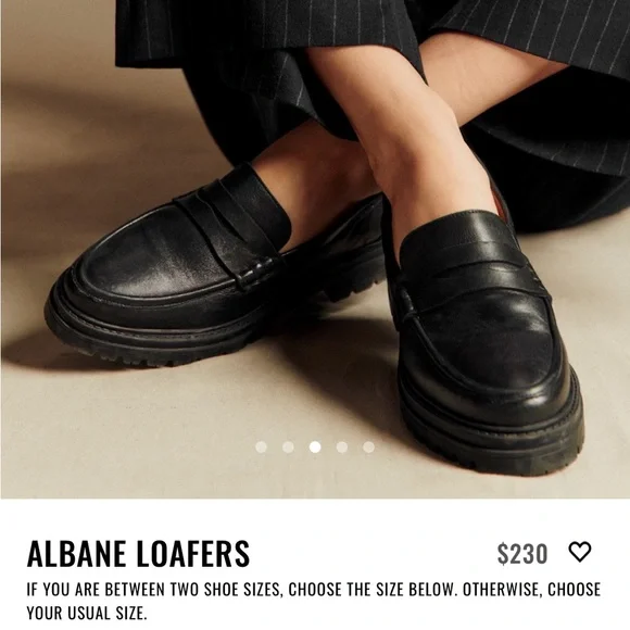Sezane Black Leather Albane Loafers - Picture 2 of 10